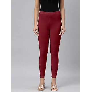                       SHE PURE LUXURY WEAR Ankle Length  Ethnic Wear Legging  (Maroon, Solid)                                              