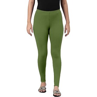                       SHE PURE LUXURY WEAR Ankle Length  Ethnic Wear Legging  (Green, Solid)                                              