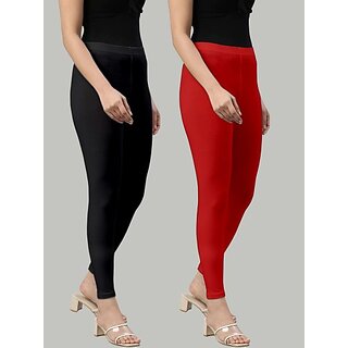 SHE PURE LUXURY WEAR Ankle Length  Ethnic Wear Legging  (Black, Red, Solid)