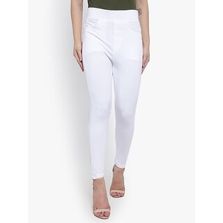                       SHE PURE LUXURY WEAR White Jegging  (Solid)                                              