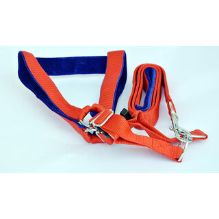                       AFTRA Red Nylon Padded Extra Small Dog Harness Dog  Leash Combo Set pack 2                                              