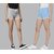 SHE PURE LUXURY WEAR Pack of 2 Solid Women Grey, Blue Hotpants