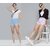 SHE PURE LUXURY WEAR Pack of 2 Solid Women Purple, Blue Hotpants