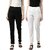 SHE PURE LUXURY WEAR Pack of 2 Women Regular Fit Black, White Pure Cotton Trousers