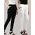 SHE PURE LUXURY WEAR Pack of 2 Women Regular Fit Black, White Pure Cotton Trousers
