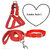 AFTRA Red Nylon Padded Large Dog Harness Dog Collar Leash Combo Set pack 3