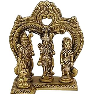                       Royalstuffs Brass Ram Darbar With Kaman Idol Statue Home/Office/Pooja Room/Temple/Table Decoration Gift,Height:4.5Inch                                              