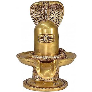                       Royalstuffs Handmade Shivalingam Stone (Pack Of 1),14.3 Cm Dia, Fine Carved Idol Of Hindu God                                              
