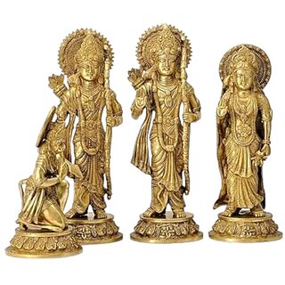                       Royalstuffs Shri Ram Darbar Brass Statue Set (Rama, Sita, Lakshman, Hanuman),Height:15.5 Inch,Weight:17.7 Kg.                                              