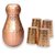Royalstuffs Copper Water Bottle With 4 Glass, 1600 Ml - Pack Of 5