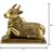 Royalstuffs 100% Pure Brass Sitting Nandi Cow Statue For Religious Home Puja Dcor Showpiece Gift Nandi/Showpiece/Decorative Diwali Gift Kamdhenu,Weight:1000 Gram,Length:4.5 Inch