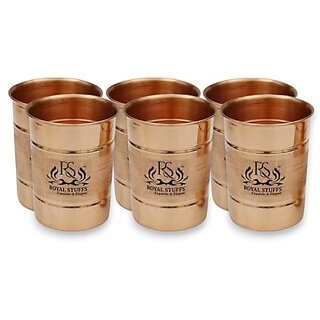 Royalstuffs Copper Glass Tumbler Tableware, Drinkware, Serveware Set Of 6