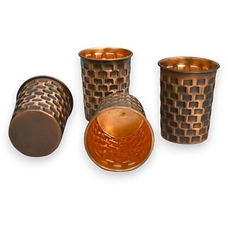 Royalstuffs Hammered Copper Glasses Heavy And Durable For Daily Use With Health Benefits