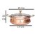 Royalstuffs 1300 Ml Steel Copper Hammered Design Handi/Bowl/Casserole With Toughened Glass Lid