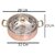 Royalstuffs 2200 Ml Steel Copper Hammered Design Handi/Bowl/Casserole With Toughened Glass Lid