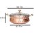 Royalstuffs 400 Ml Steel Copper Hammered Design Handi/Bowl/Casserole With Toughened Glass Lid