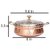 Royalstuffs 500 Ml Steel Copper Hammered Design Handi/Bowl/Casserole With Toughened Glass Lid
