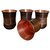 Royalstuffs Copper Glass Kashmiri Design Set Of 4