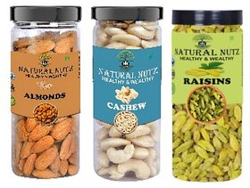 Natural Nutz Almonds/Cashews/Raisins 600g