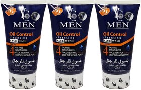 YC Men Oil Control Cleansing Face Wash - 100ml (Pack Of 3)