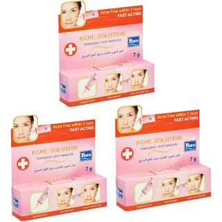                       Yoko Acne Solution Emergency Spot Remover Cream - 7g (Pack Of 3)                                              