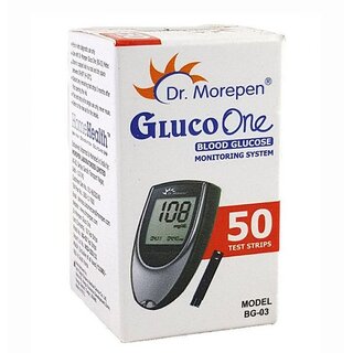 Dr. Morepen GlucoOne BG 03 Test Strips- Pack of 50.