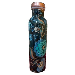                       Royalstuffs Pure Copper Water Bottle For Ayurvedic Health Benefits (Joint Free & Leak Proof)-1000Ml                                              