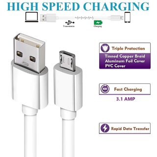                       Micro USB 3.1 Amp Fast Charging Data Cable Compatible with all Android Mobiles                                              