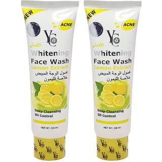 YC Whitening Lemon Extract Face Wash - 100ml (Pack Of 2)