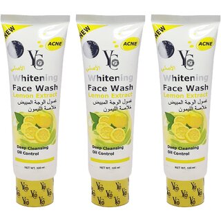 YC Whitening Lemon Extract Face Wash - 100ml (Pack Of 3)