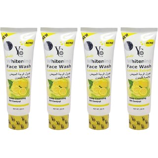 YC Whitening Lemon Extract Face Wash - 100ml (Pack Of 4)