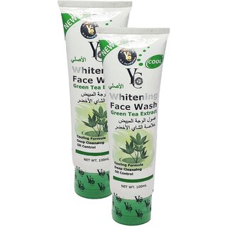                      YC Green Tea Extract Whitening Face Wash - Pack Of 2 (100ml)                                              