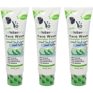YC Whitening Cucumber Extract Face Wash - 100ml (Pack Of 3) YC Whitening Cucumber Extract Face Wash - 100ml (Pack Of 3)