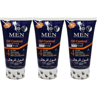                       YC Men Oil Control Cleansing Face Wash - 100ml (Pack Of 3)                                              