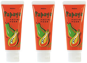 Mistine Papaya Facial Foam For All Skin - Pack Of 3 (100gm)
