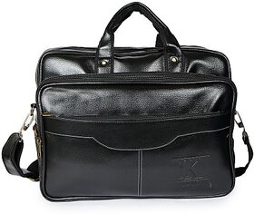 Laik Genuine Leather Laptop Bag For Men - Office Bag Messenger Bag (Black, 12 L)