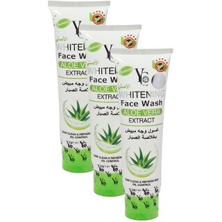                       YC Whitening Aloe Vera Face Wash - Pack Of 3 (100ml)                                              