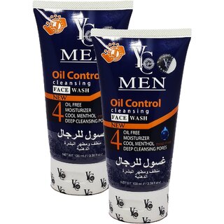                       YC Oil Control Cleansing Men Face Wash - Pack Of 2 (100ml)                                              