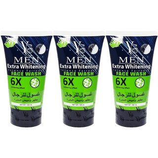 YC Men Extra Whitening Face Wash - 100ml (Pack Of 3) YC Men Extra Whitening Face Wash - 100ml (Pack Of 3)