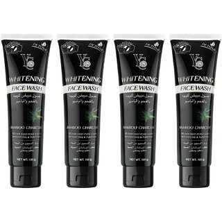                       YC Whitening Bamboo Charcoal Face Wash - 100g (Pack Of 4)                                              