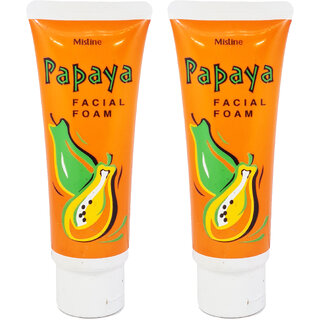 Mistine Papaya Facial Foam - 100g (Pack Of 2)