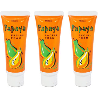 Mistine Papaya Facial Foam - 100g (Pack Of 3)