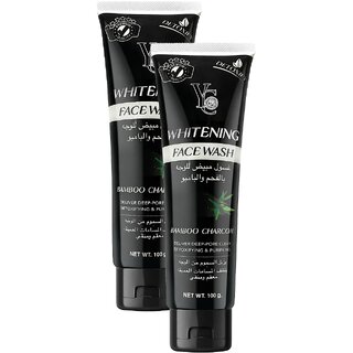                       YC Whitening Bamboo Charcoal Face Wash - Pack Of 2 (100g)                                              