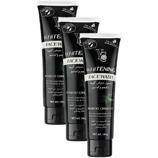                       YC Whitening Bamboo Charcoal Face Wash - Pack Of 3 (100g)                                              