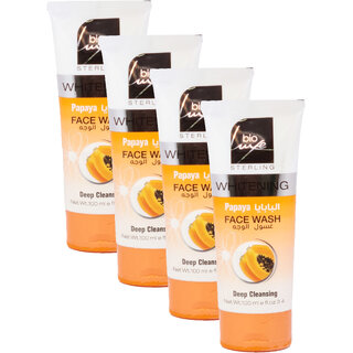                       Bio Luxe Whitening Papaya Face Wash - 100ml (Pack Of 4)                                              