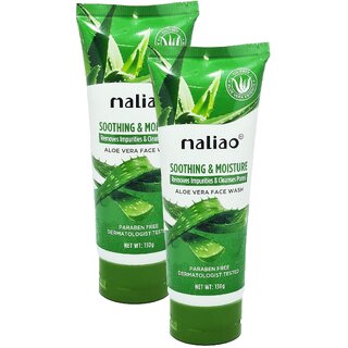                       Maliao Aloe Vera Deep Clean Face Wash - Pack Of 2 (130g)                                              