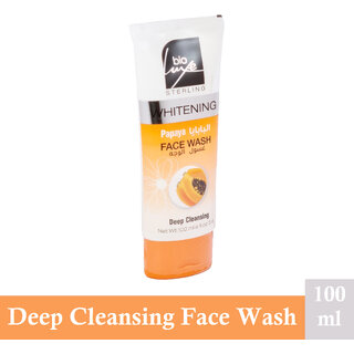                       Whitening Papaya Deep Cleansing Bio Luxe Face Wash - 100ml                                              