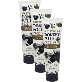 YC Donkey Milk Whitening Face Wash - Pack Of 3 (100ml) YC Donkey Milk Whitening Face Wash - Pack Of 3 (100ml)