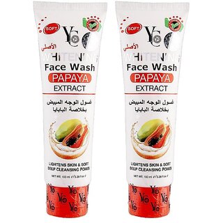 YC Whitening Papaya Extract Face Wash - 100ml (Pack Of 2) YC Whitening Papaya Extract Face Wash - 100ml (Pack Of 2)