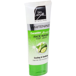                       Bio Luxe Sterling Whitening Cucumber Cooling & Soothing Face Wash - 100ml                                              